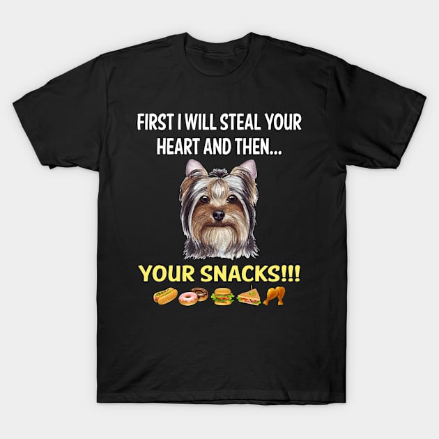 Steal Heart Yorkshire Terrier 53 T-Shirt by blakelan128
